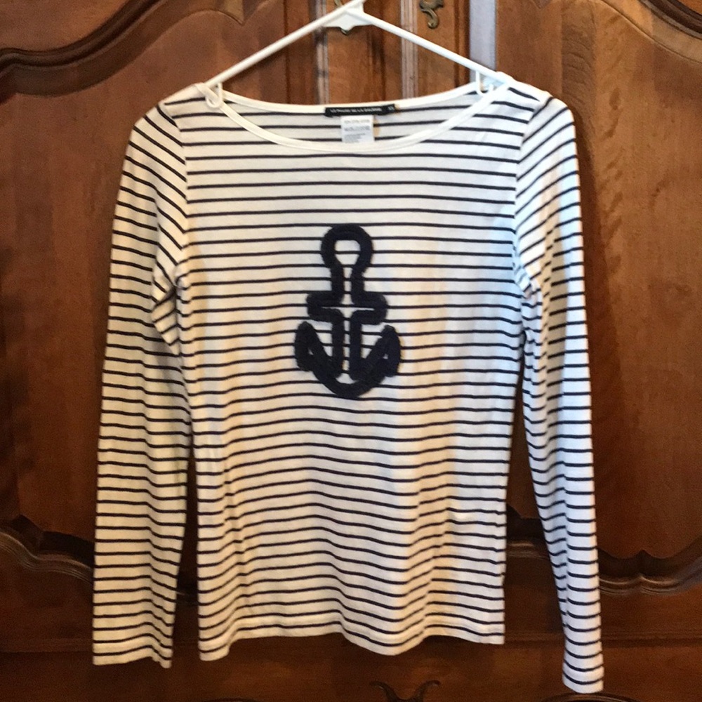 Navy striped nautical shirt